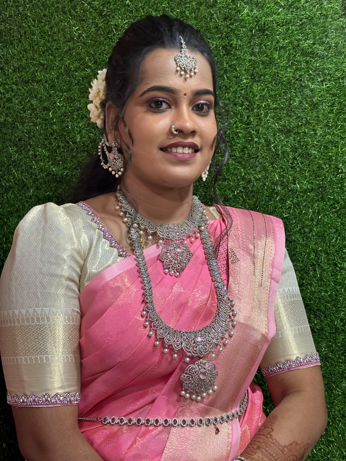 Precision Pleated Saree & Jewel Draping